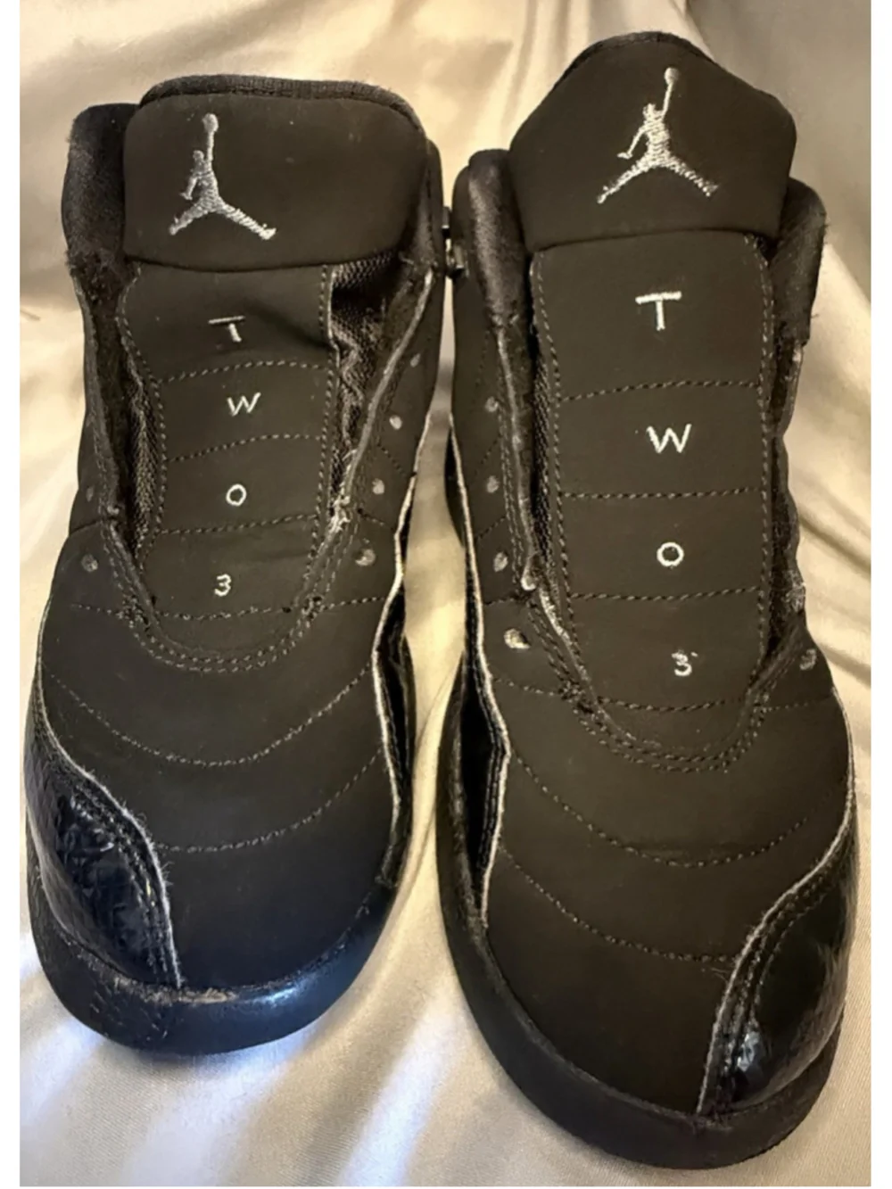Nike Air Jordan 12 Retro Black Pink Basketball Shoes 510816 006 Kids Size 13C